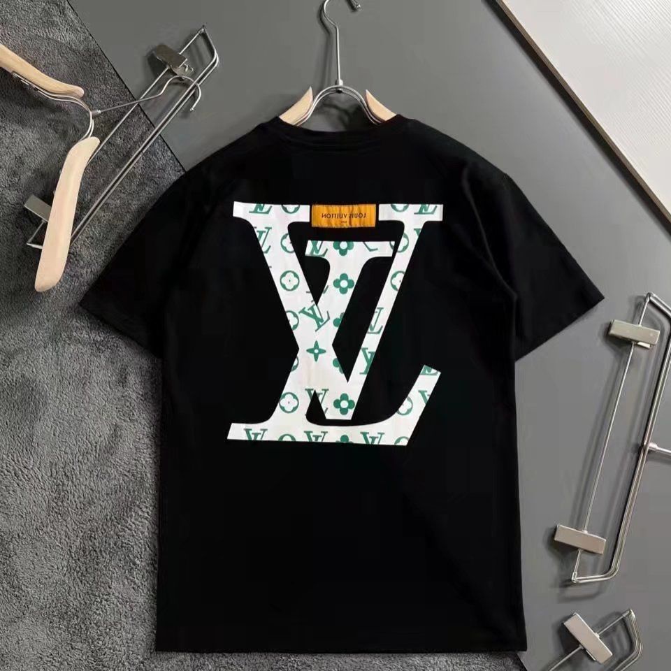 Nueva Moda Manga Corta Impreso Louis Vuitton Camisetas Hombres Mujeres 3D  Casual Streetwear Tops Tee