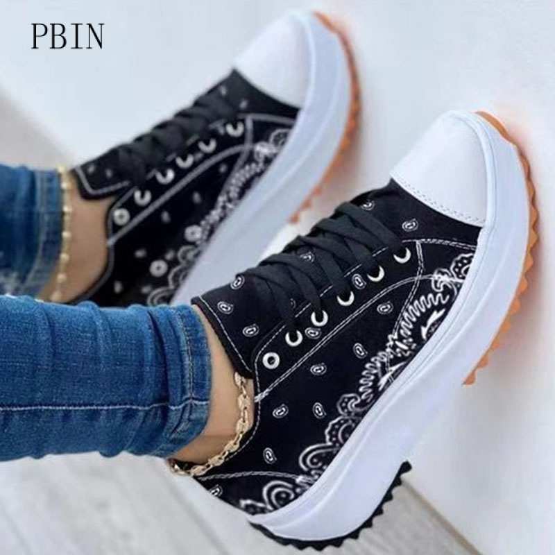 Las Mujeres De La Plataforma De Zapatillas De Deporte De Moda Zapatos Señoras Lona Blanca Tenis Feminino 520 | Shopee México