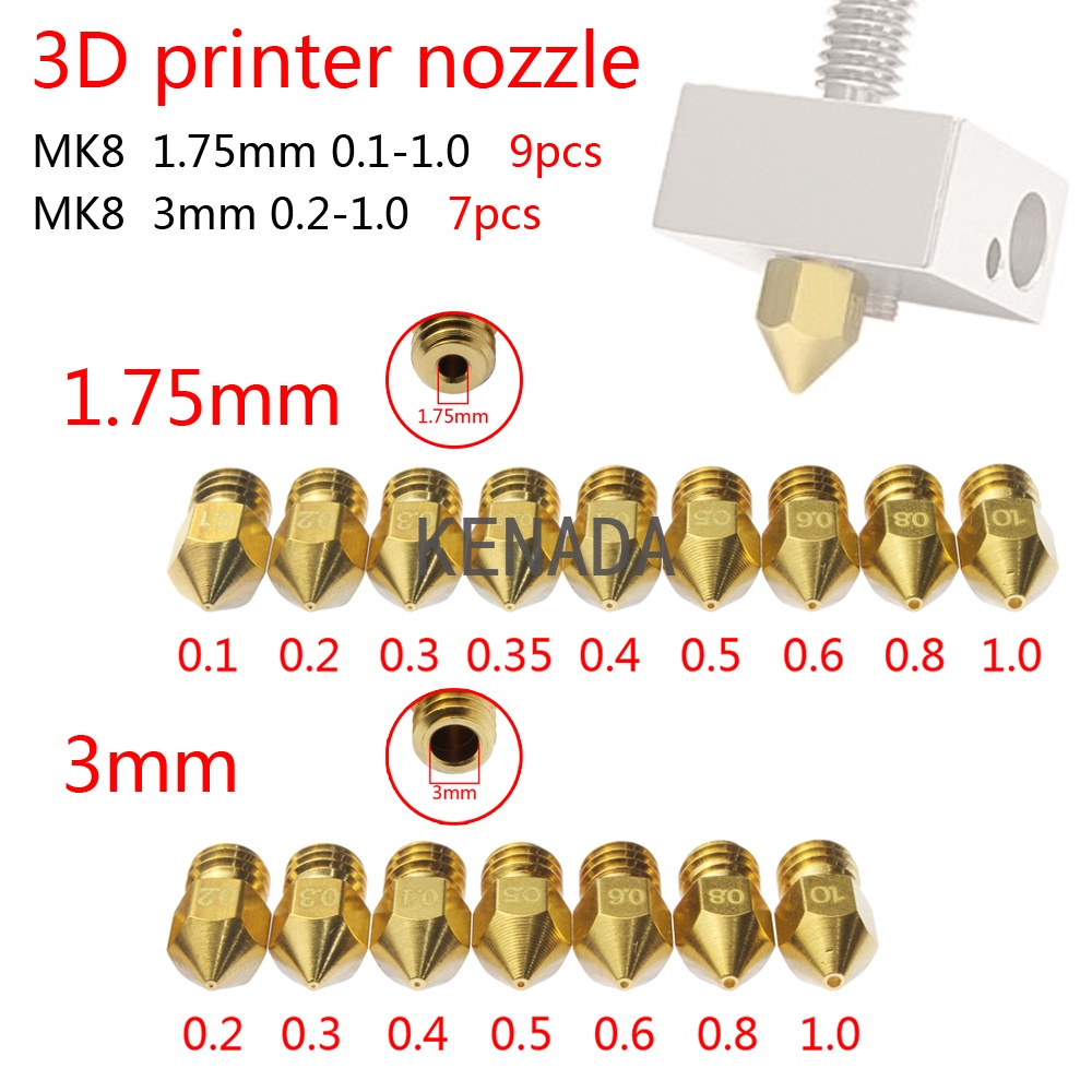 Boquilla de extrusora de 0,4 mm Ctc 1,75 mm para impresora 3D Longlebig Pro MK7/8 