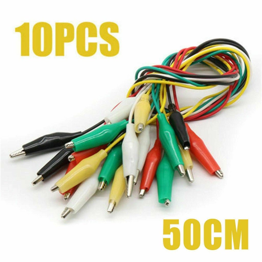10 cable 5 colores Cocodrilo más de lo-set-krokodielklemmen frase 