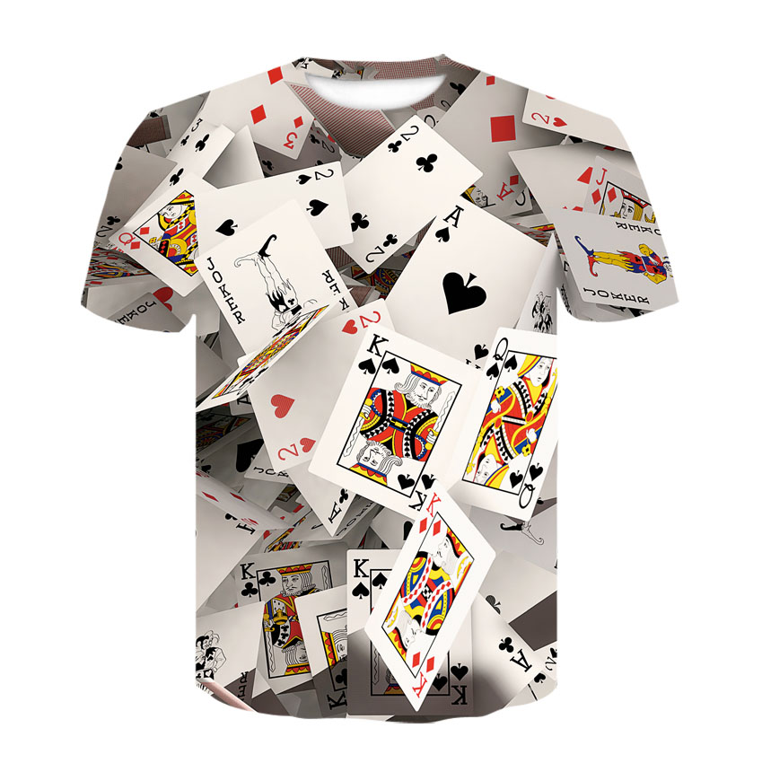 Camiseta De Póquer Marca Cartas Ropa Camisas De Juego Las Vegas Tops  Hombres/Mujeres Divertidos 3d Cosas Extrañas tees | Shopee México