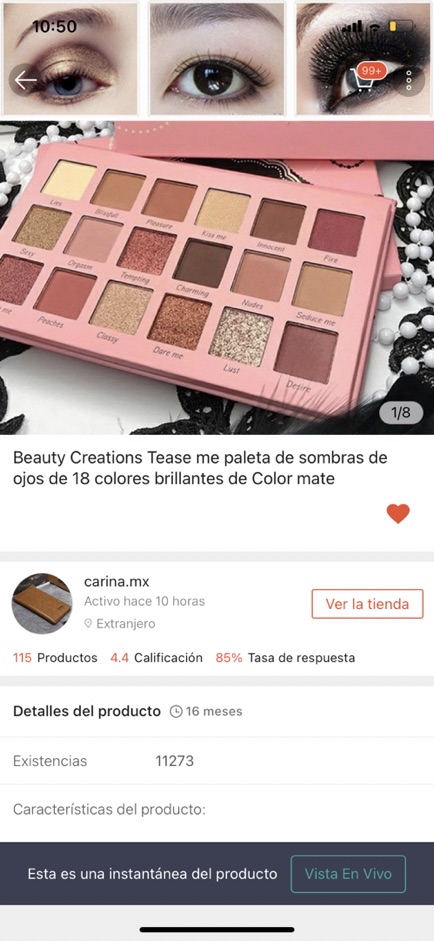 Beauty Creations Tease me Paleta De Sombras De Ojos De 18 Colores Brillante  Color Mate Rojo | Shopee México