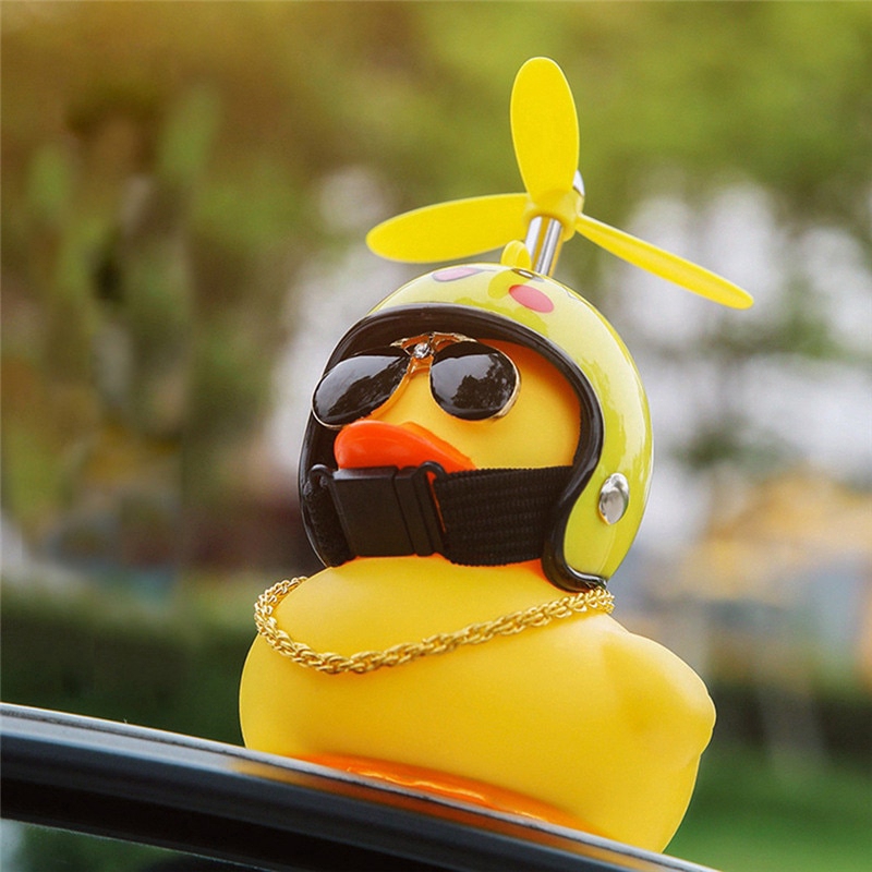 Mini Casco De Pato Roto Amarillo Decoración Para Bicicleta Moto Coche |  Shopee México