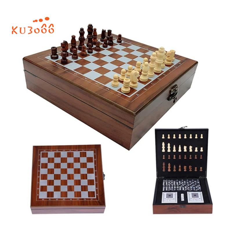 Juego de ajedrez plegable de madera rainwood Chino En Caja De Madera Con Tablero 