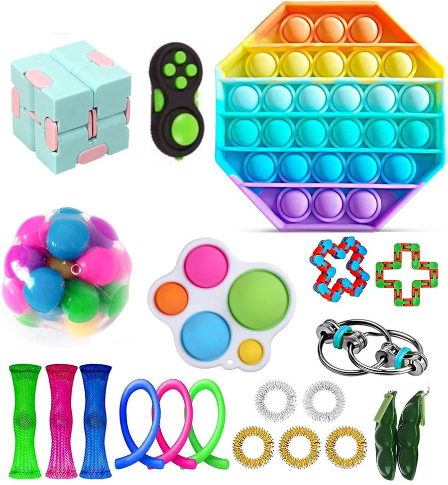 Fidget Toys Anti Stress Set Stretchy Strings Pop It Popit Gift Pack  Children Squishy Sensory Antistress Relief Figet Toy | Shopee México