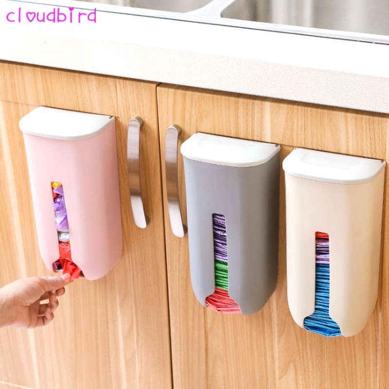 Basura y CloverGorge Dispensador de de plástico montado en la pared Bolsa de basura de cocina plegable bolsa de almacenamiento vemax.es