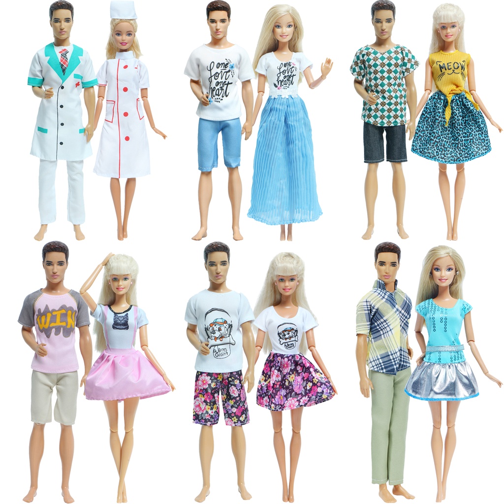 2 Unids/Set Pareja Muñeca Ropa Para Barbie Para Ken Accesorios Juguetes | Shopee México
