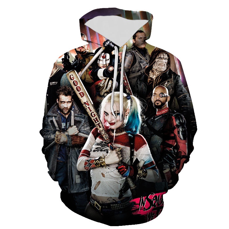 Sudaderas Con Capucha Para Hombres Ropa Suicide Squad Harley Quinn Joker Y  Mujeres Con Estampado De Moda | Shopee México