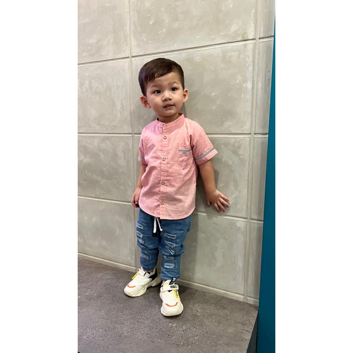 Bebé niños | Ropa bebé niño 1 4 años | Ropa infantil 1 4 años | Bebé KOKO 1  4 años | Camisa bebé modelo cuello (WS2102) | Shopee México