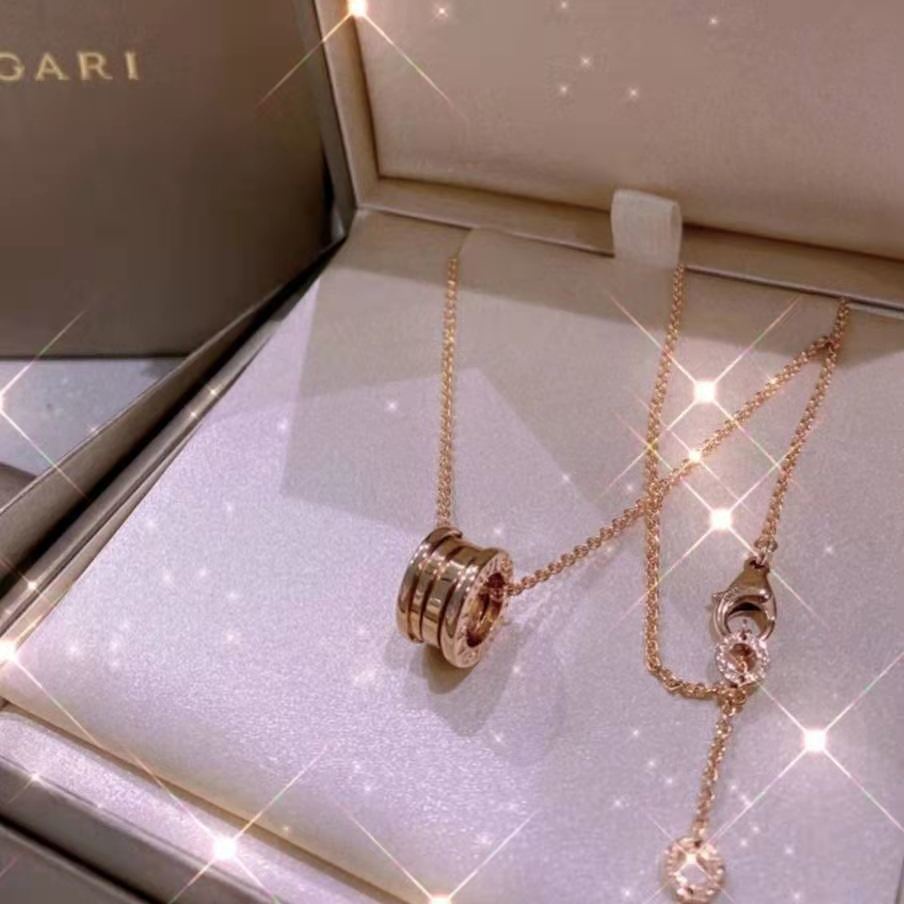 BVLGARI Collar 18K Oro Rosa Clásico Primavera Moda Hombres Y Mujeres  Colgante Clavícula Cadena Bulgari r919 | Shopee México