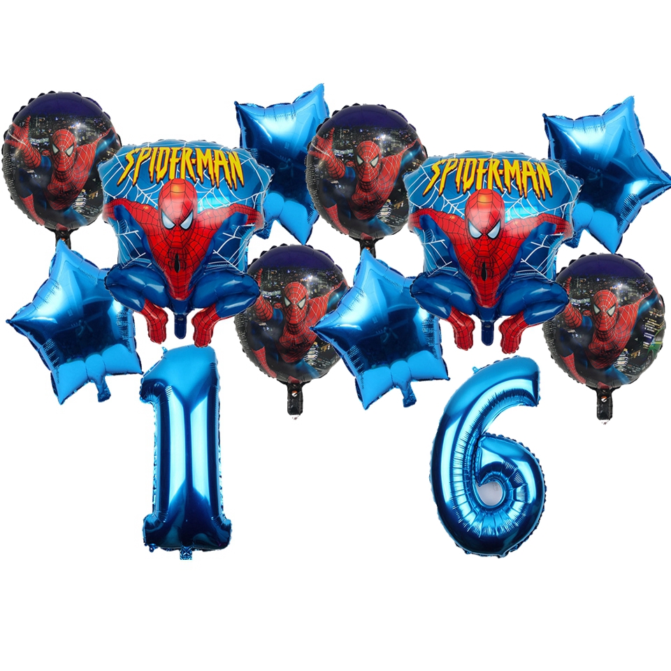 6 Unids/set Spiderman Globo 32inch Número Fiesta Globos De Helio De  Cumpleaños | Shopee México