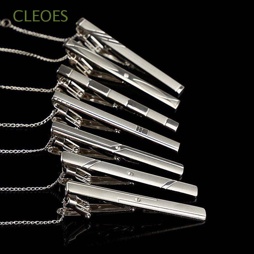 Para Hombres Plata Metal Clip de Corbata Corbata Pin Broche De Negocios Traje de abrazadera de barra Accesorios