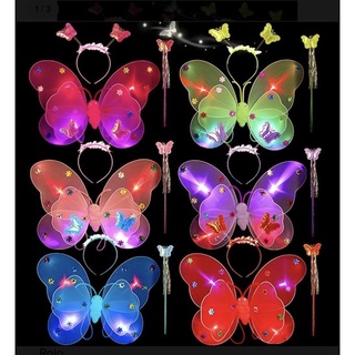 Para Mujeres Arco iris Mariposa Varita suministro de partido señoras desgaste de fantasía Varita Accesorio