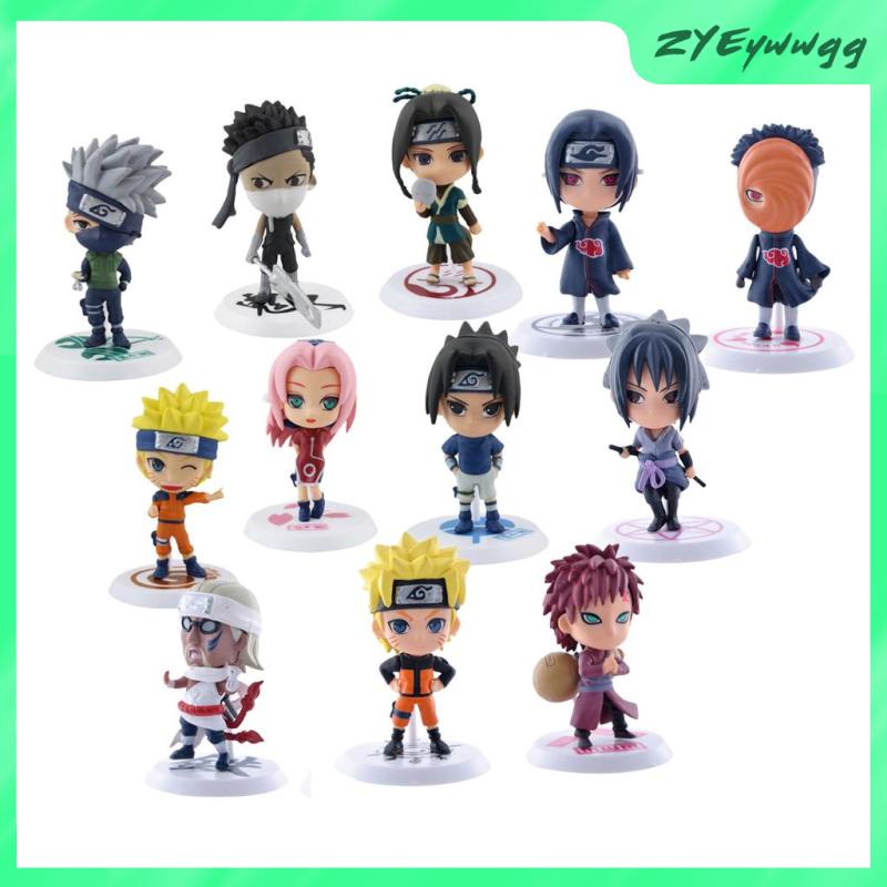 Pack De 6 Figuras De Acción Pvc Anime Naruto Modelo 12,5 Cm 