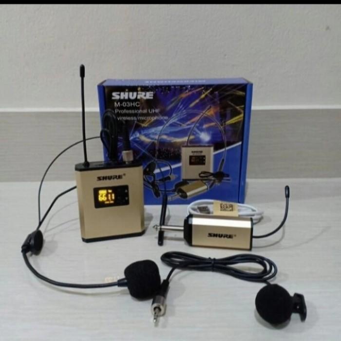 Micrófono wirelees shure M-03HC diademas + micrófono abrazaderas