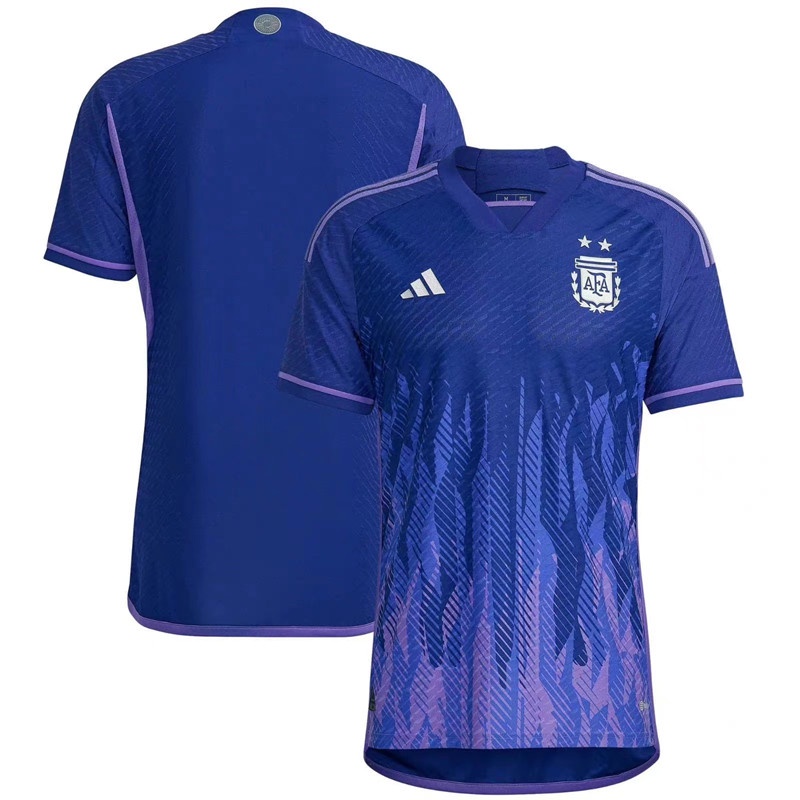 2022 Argentina Visitante Púrpura Jugador Versión Camiseta De Fútbol