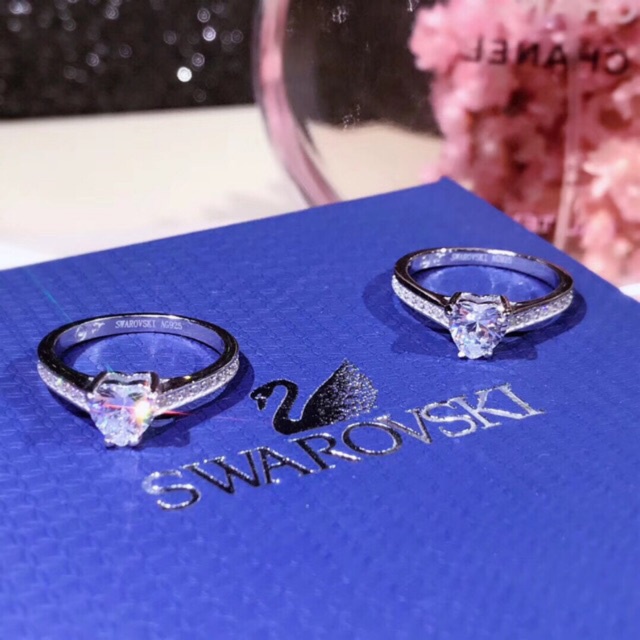 Anillo Swarovski S925 El Último De Mujer De Diamante Único Fresco No Es Alérgico Regalo k829 | Shopee México