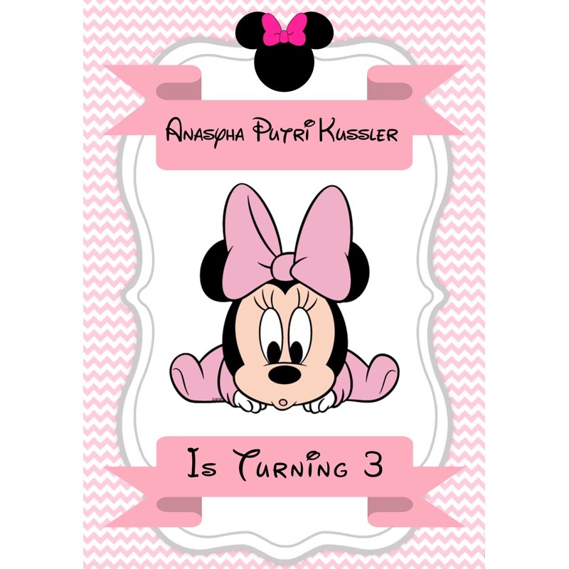 Tarjeta De Accion De Gracias De Accion De Gracias Cumpleanos Tarjeta De Agradecimiento Bebe Minnie Mouse Bebe Mickey Mouse Shopee Mexico