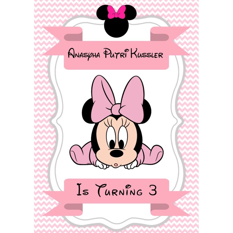 Tarjeta De Accion De Gracias De Accion De Gracias Cumpleanos Tarjeta De Agradecimiento Bebe Minnie Mouse Bebe Mickey Mouse Shopee Mexico