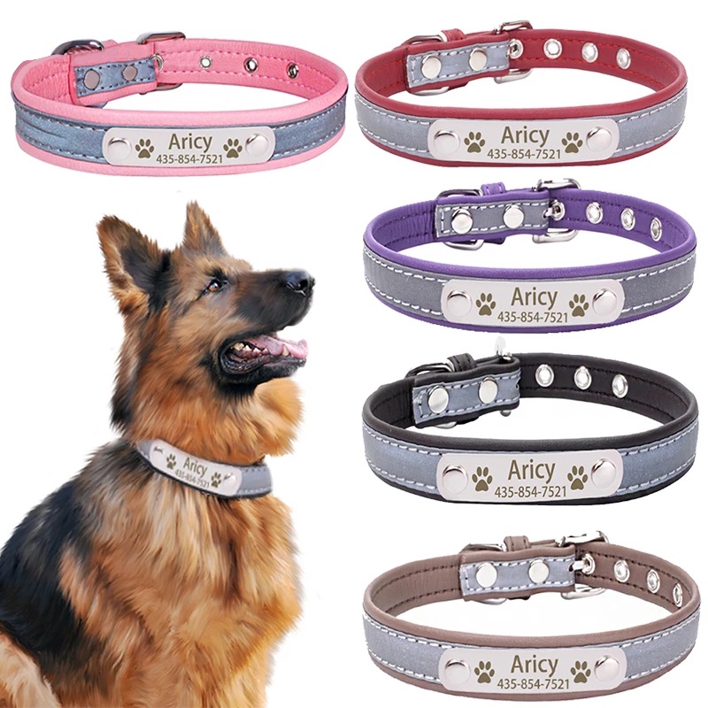 [RIZER] Collar De Cuero Personalizado Para Mascotas/Perros/Perro ...