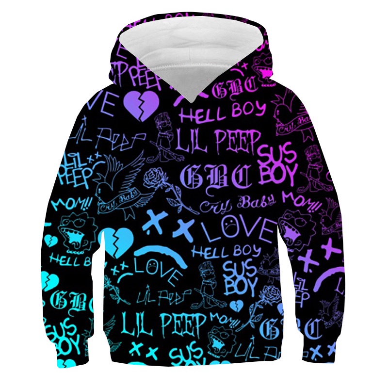 Divertido 3D Lil Peep Sudadera Con Capucha Para Niños Y # 39 ; s Mujer  Streetwear Moda Haruku Sudaderas Adultos Jersey Ropa Niño | Shopee México