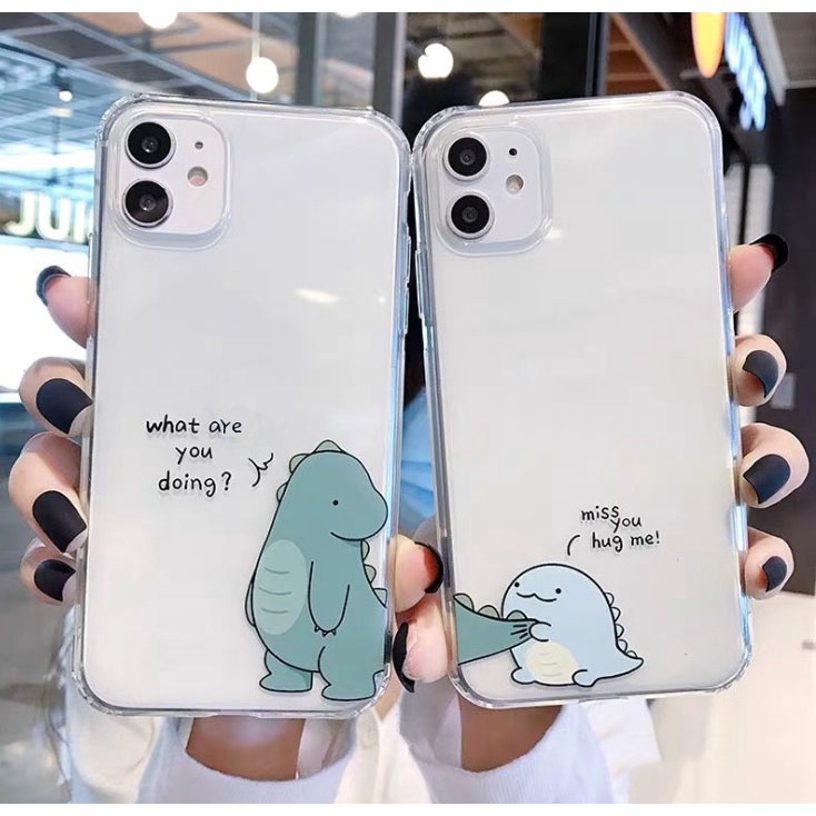 Couple funda Iphone 13 14 11 12 Pro Max X Xs 6 6s 7 8 Plus case Cute  Parejas Dinosaurio Dinosaur TPU Soft Casing Love Cover Ip6 Ip7 Ip8 ip13 |  Shopee México