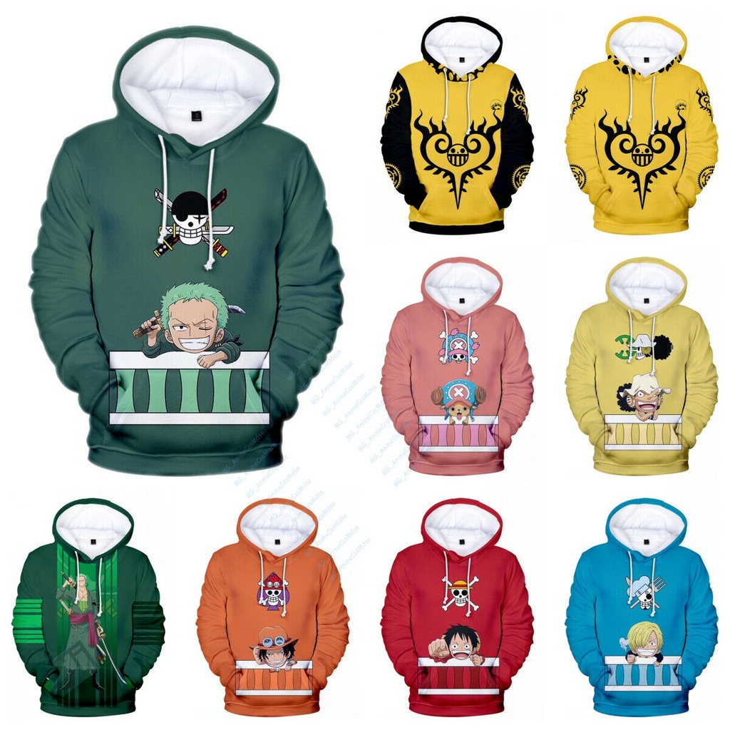 Sudadera Con Capucha Anime De Una Pieza D.Luffy Trafalgar.Law Cosplay