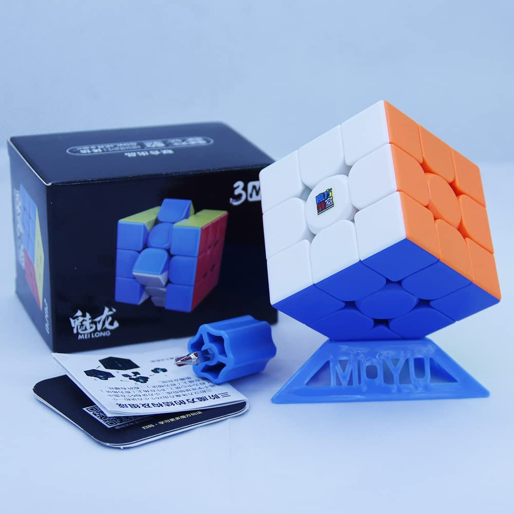 un Soporte de exhibición de Cubo FunnyGoo MoYu MoFangJiaoShi Cubing Classroom Meilong M Versión 3x3 12 Superficie Gigaminx 3x3x12 megaminx M Magic Cube sin Pegatinas 