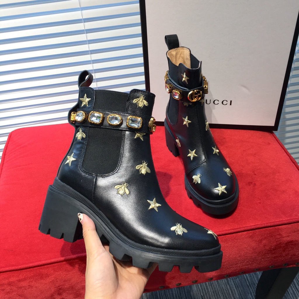 Gucci 2021 Nueva Chelsea Martin De Las Señoras casual Moda Cortas | Shopee México