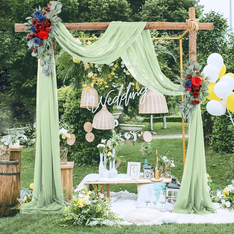 Decoración De Boda Arco Drapeado 70X550Cm Draping Telón De Fondo Cortina  Nupcial Ducha Fiesta Bebé | Shopee México