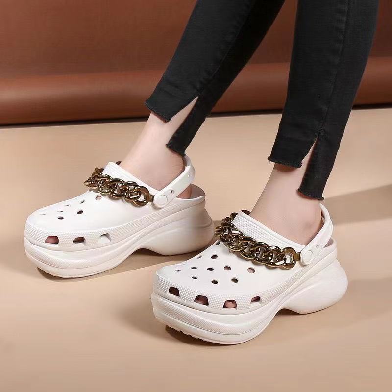 Cadena Crocs Bae zueco / sandalias de plataforma Crocs Bae zueco /  sandalias Crocs para mujer / cadena Crocs Bae Clog | Shopee México