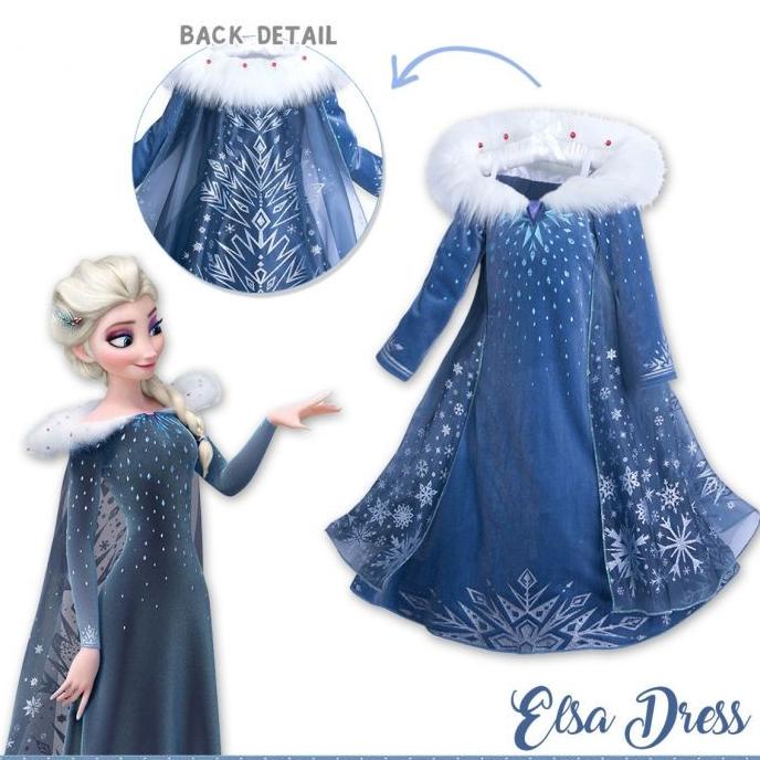 federación Barra oblicua Derritiendo Vestido de fiesta infantil sz 4-8o vestido de niñas Frozen Elsa disfraces  de invierno | Shopee México