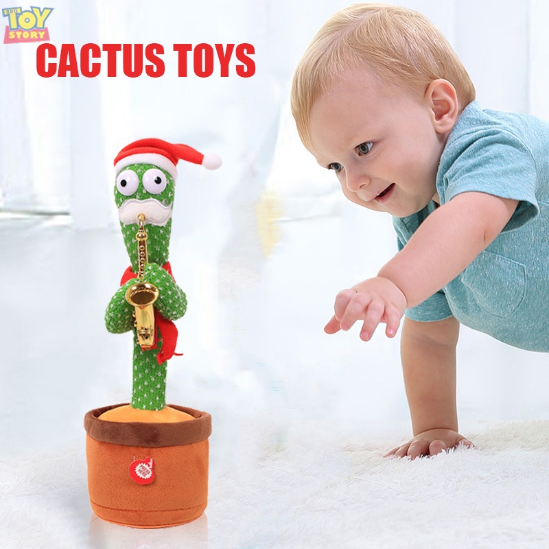 Cactus Shaking Head Dancing Car Ornament Battery Powered/USB Rechargeable Dashboard Decor Toy Gift for Kids 
