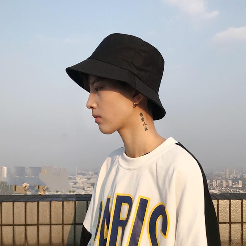 liu*Sombrero de pescador de color sólido para hombre Sombrero de sol de  protección solar de cuatro estaciones fresco y hermoso para hombre Sombrero  de lavabo de hip-hop de moda japonesa y coreana