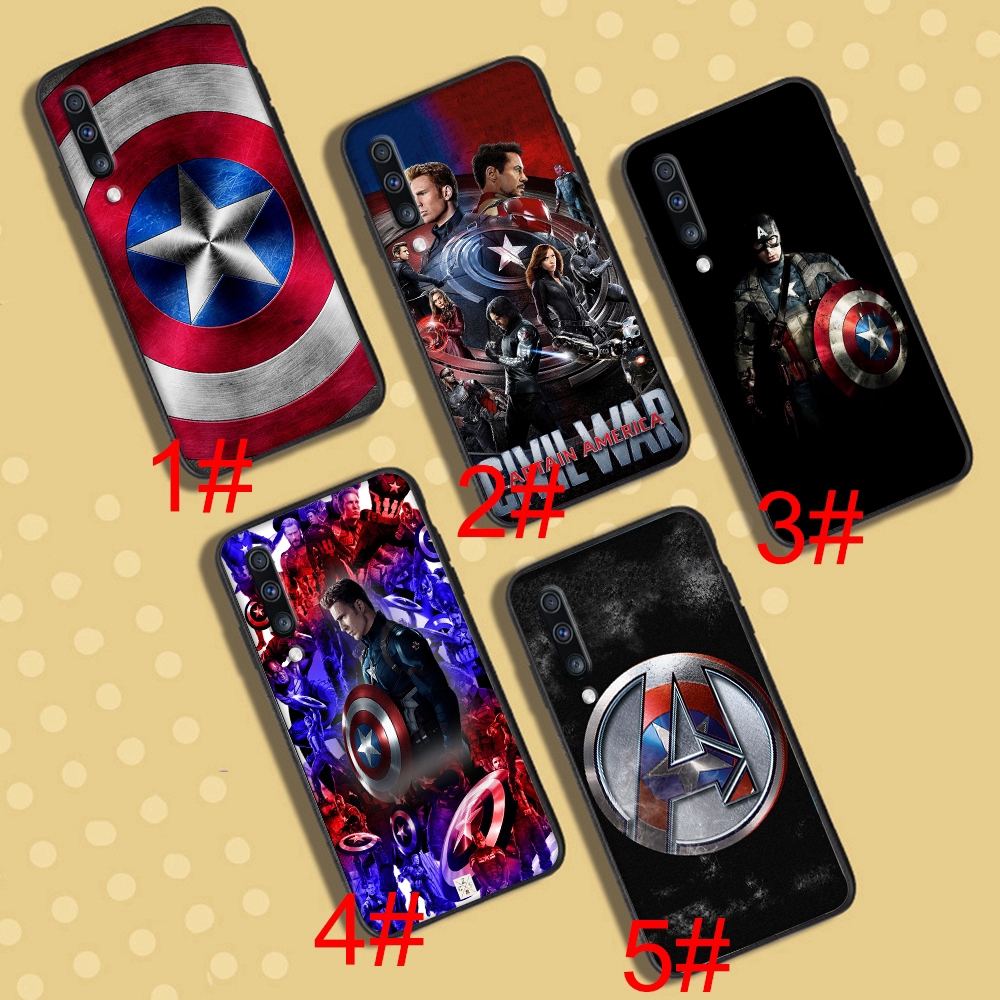 A-55 Vengadores Capitán América Funda Blanda Compatible Para Samsung Galaxy A12 A42 M02 A02 A72 A02S A32 A22 A52