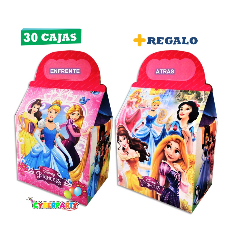 princesas 30 cajas dulceras fiesta bolo cy01prin