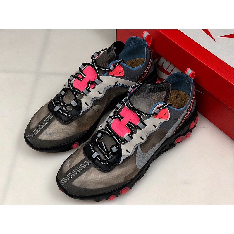 Desviación Carteles Marchitar Nike React Element 87 Negro/Cool Gris-Azul Chill-Solar Rojo AQ1090-006  Zapatillas Para Correr | Shopee México
