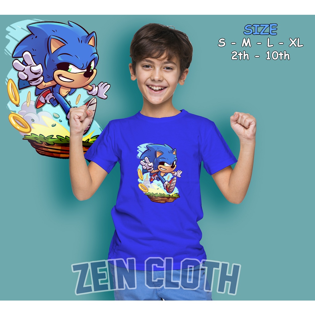 Sonic The Hedgedog 2 camiseta para niños / camisa de dibujos animados para  niños Sonic The Hedgedog | Shopee México