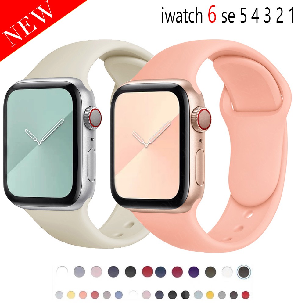 Correa deportiva para Apple Watch Se 6 5 4 Band 44MM 40MM brazalete reloj  banda accesorios para iWatch Series 3 21 3 | Shopee México