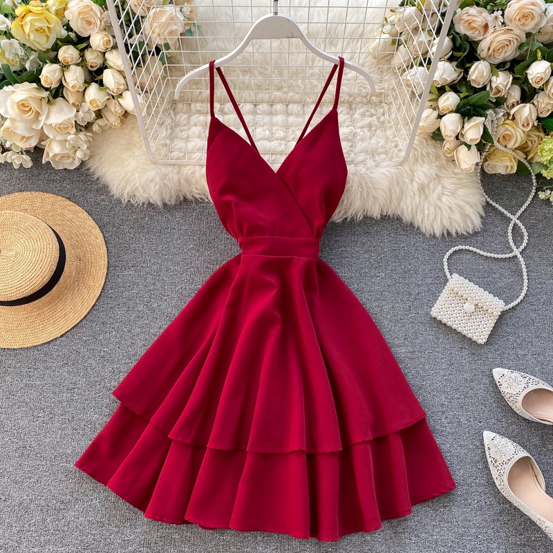 vestidos rojos cortos - Vestidos Precios y Ofertas - Ropa de Mujer mar. de  2023 | Shopee México