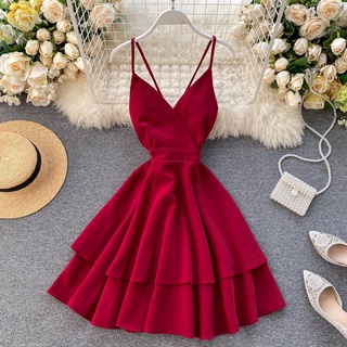 vestidos rojos cortos - Vestidos Precios y Ofertas - Ropa Mujer dic. de 2022 | Shopee