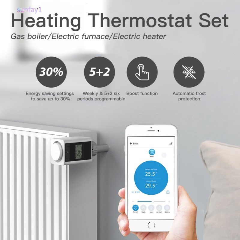 ZigBee 3.0 Smart Programmable Thermostat Tuya New Radiator Actuator ...