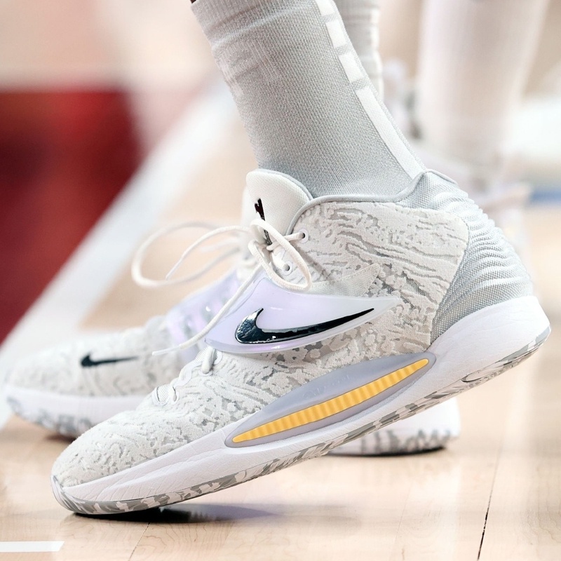Nike Kevin Durant KD 14 Blanco Gris NBA Deportes Baloncesto Zapatos 0F4Q