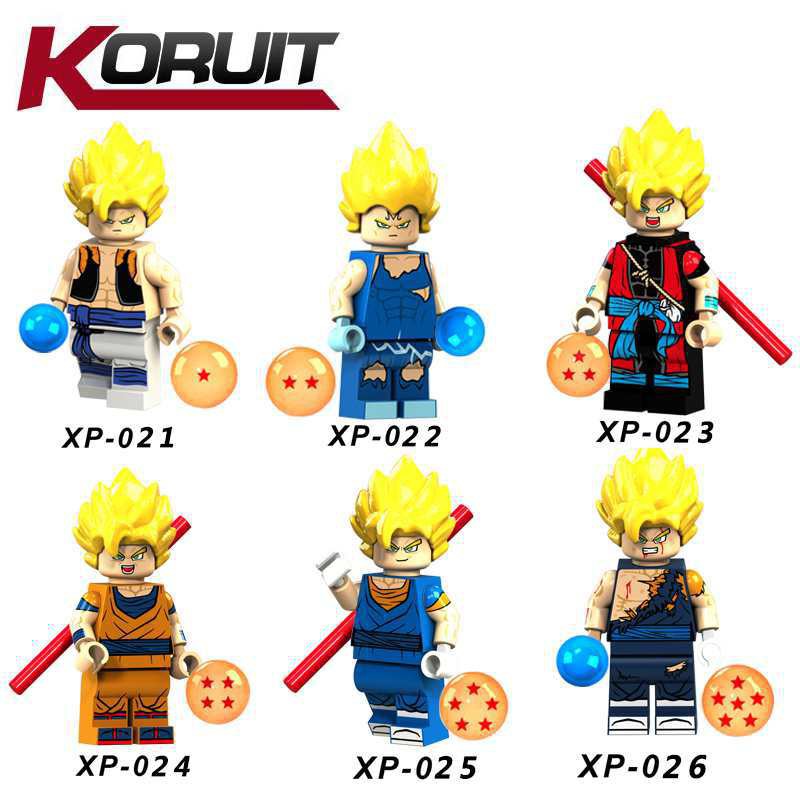 XP023 Xeno Goku Compatible with Lego Minifigures Dragon Ball Frieza Son Goku  Vegeta Broli Jiren Toppo Building Blocks Kids Toys | Shopee México