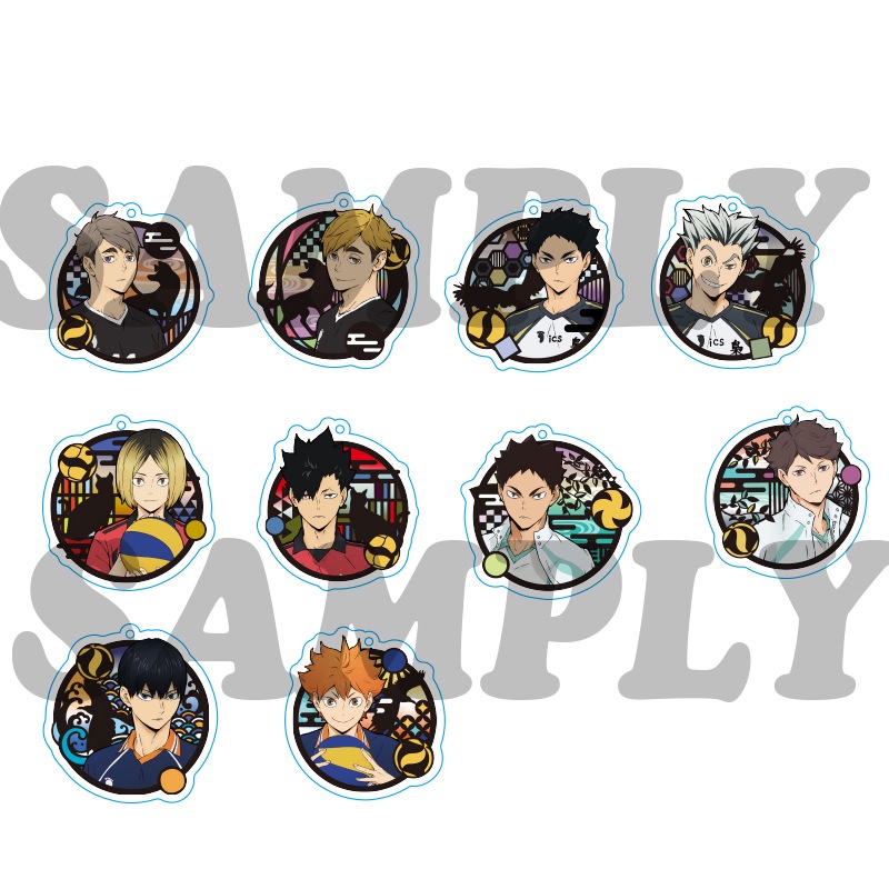 Haikyuu Keychain Hinata Shoyo Kageyama Snacks Cute Acrylic Miya Keyring 