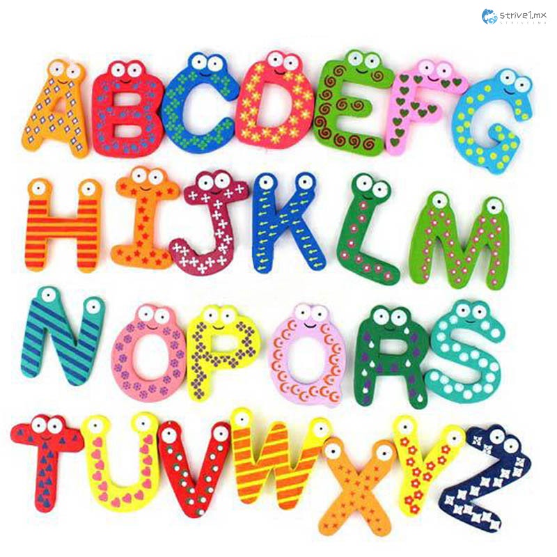 156 pieza de madera letras a Z letras DIY juguetes para niños tem 