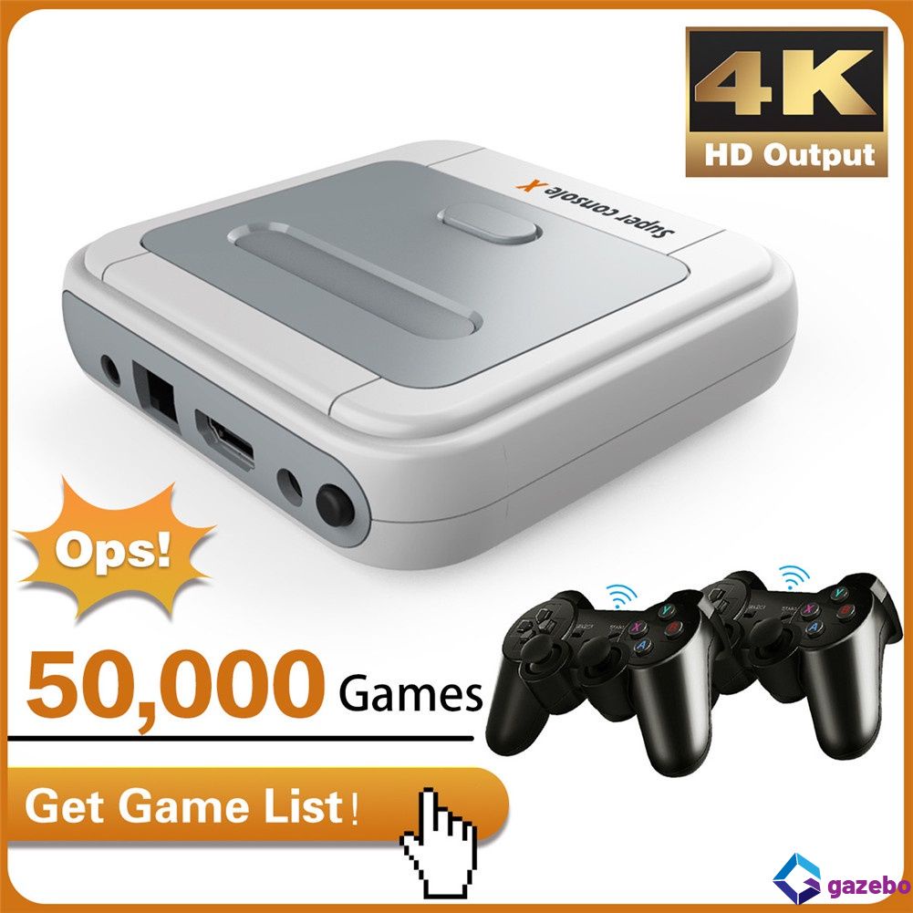 Sistema de Juegos N64 PSP T.Y.G.F Consolas de Juegos Super Console X Stick con más de 30000 Juegos Sistema de TV en uno MD Compatible con Salida 4K HD con 2 Controladores para PS1 