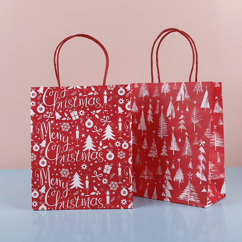MaryChristmas Kraft Paper Bags, Holiday Goody Treat Candy Gift Bags with Shopee México