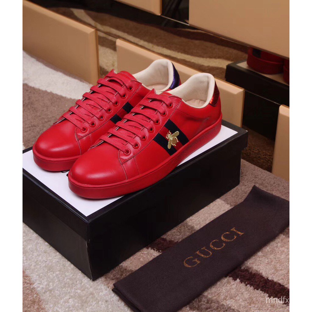 Hacer la cena estar impresionado Gimnasio con caja] tenis rojos gucci 100% originales para hombre | Shopee México