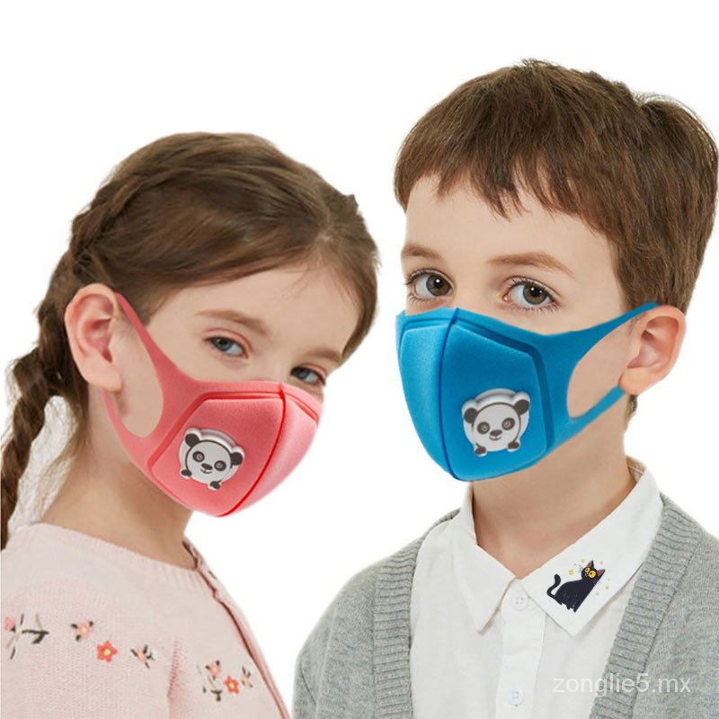 2/8/X👻cubrebocas para niños de esponja lavable para niños con válvula de  respiración máscaras a prueba de polvo y protector solar máscaras para  niños de dibujos animados no desechables | Shopee México